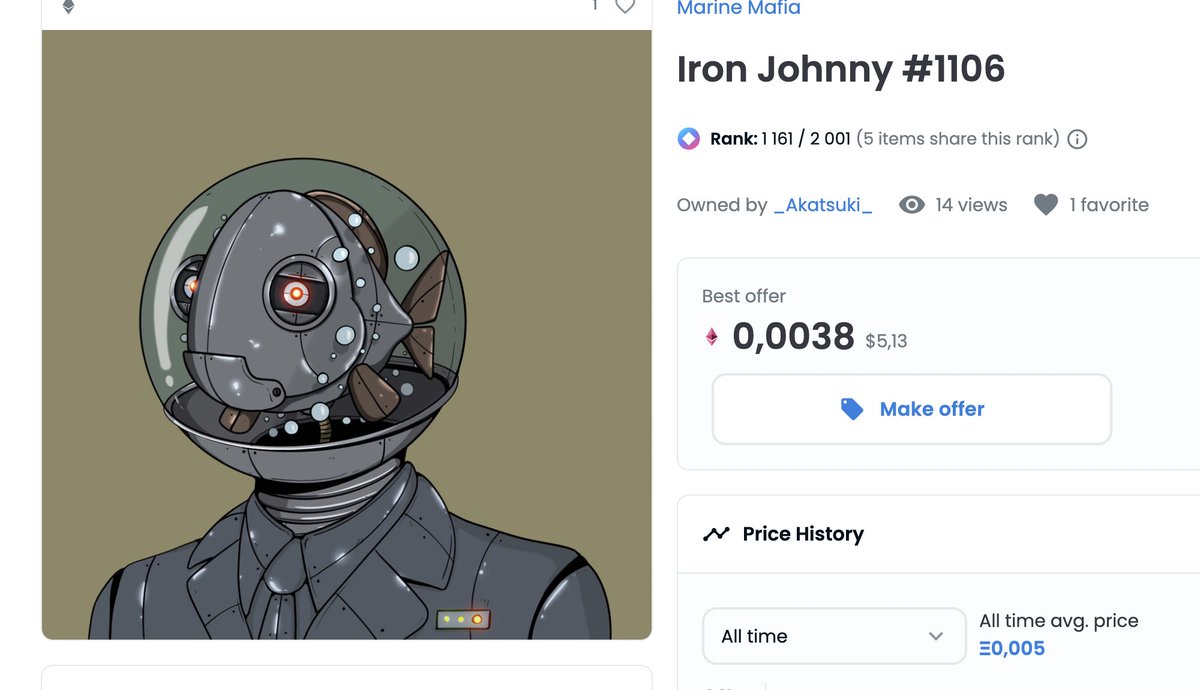 Iron Johnny

opensea.io/assets/ethereu…

0.0038 eth

#nfts #nft #eth #NFTCommunity #gcg