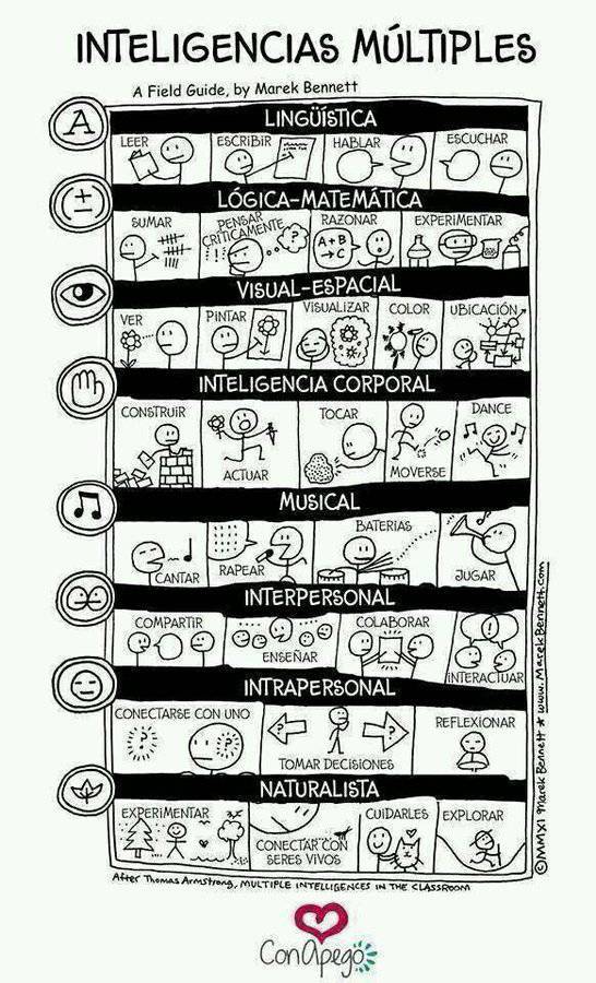 virginiog's tweet photo. Forma gráfica de presentar las Inteligencias Multiples de  Howard Gardner https://t.co/aEEhEgIwH6