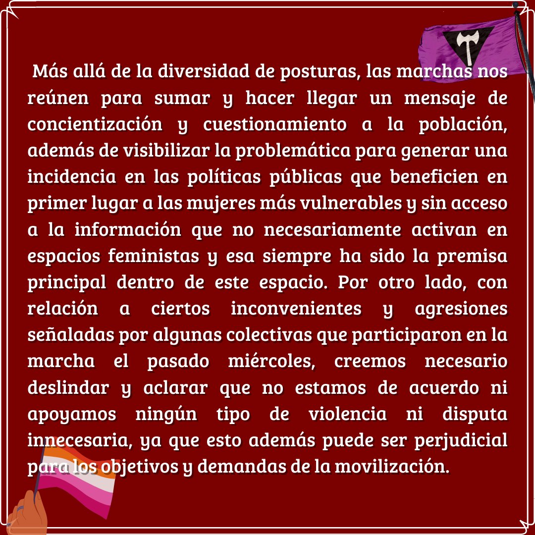 abolofemperu's tweet photo. PRONUNCIAMIENTO #28SLIMA
*Debemos aclarar también que existen diversas colectivas críticas del género y cada una tiene sus propios lineamientos, no todas están agrupadas en un solo espacio. https://t.co/DE8ZDtPlpR