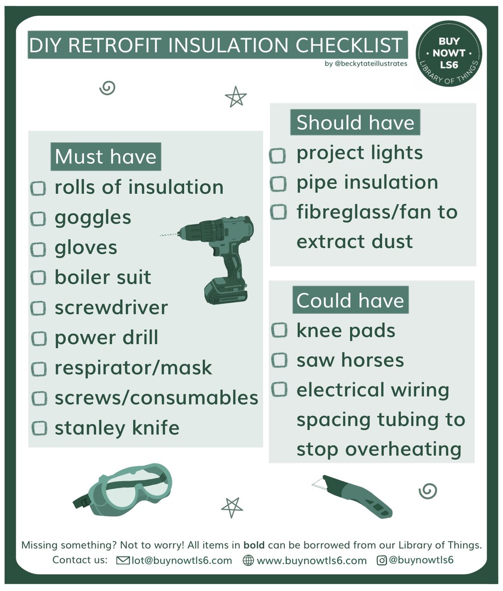 I must've been living under a rock but I've only just come across @buynowtls6... brilliant. This diy #retrofit insulation checklist is a great idea. Well done