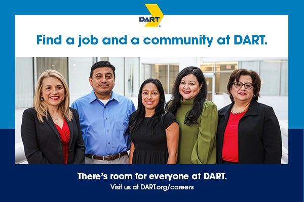 informatedfw's tweet photo. Set your career in motion at DART! π #DARTPartner
π€ Find a job and a community at DART!
β¨To learn more, visit our link in bio or https://t.co/hGVqgydy3j.
In partnership with DART.
#Dallas #DARTisHiring https://t.co/GTFM4dC4Jg