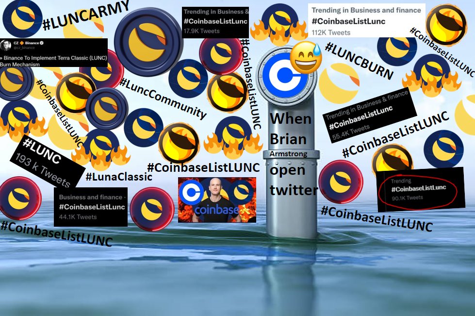 When @Coinbase / @BrianArmstrong open Twitter 😂

#LUNC $LUNC #Coinbase #CoinbaseListLunc