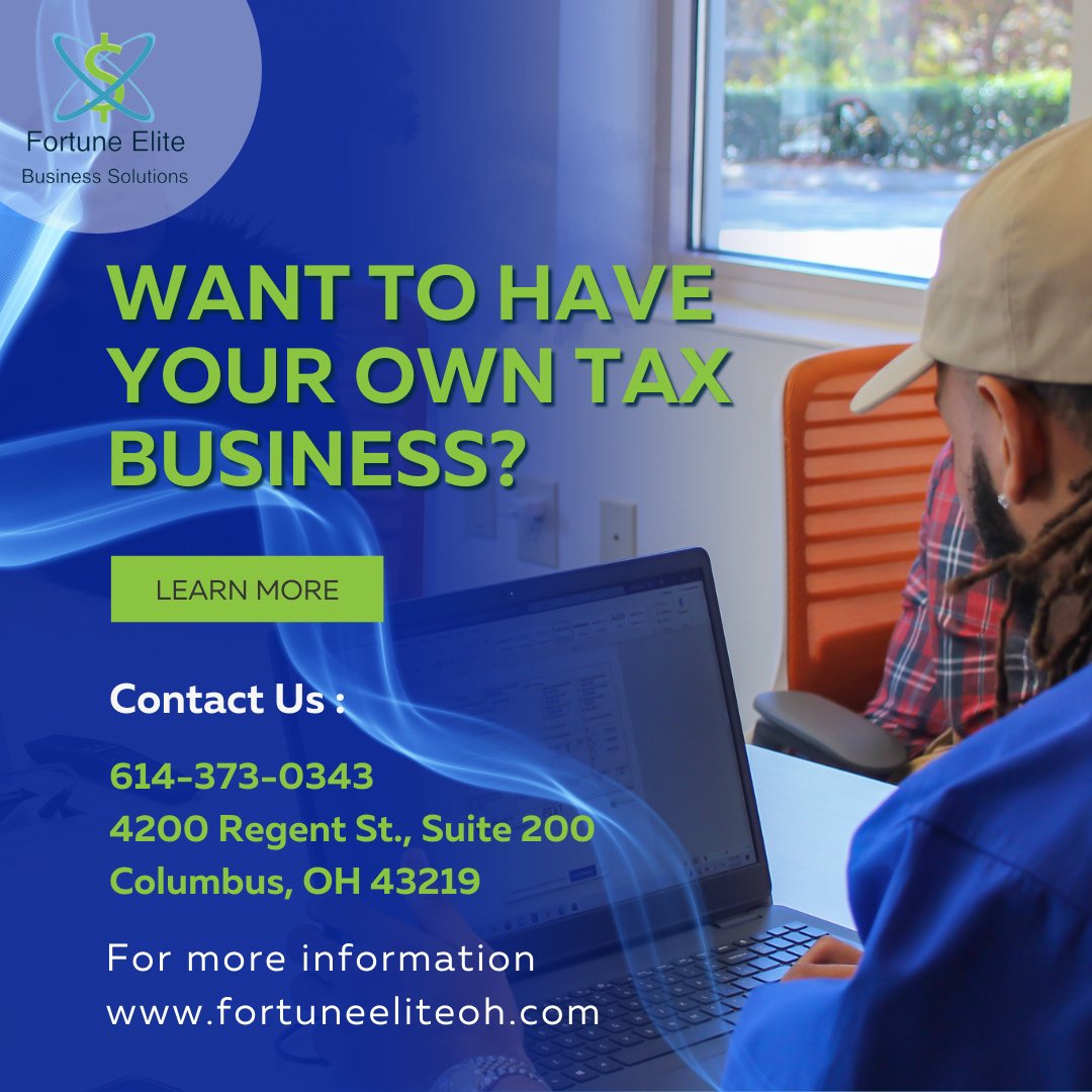FortuneEliteTAX's tweet photo. Our Tax &amp; Learn Classes gives you knowledge to start your tax business and process tax returns! With our class you get your own PTIN number, Software and the opportunity to make up to $50k during the tax season! DM Us Today To Get More Information! 

#FortuneEliteTaxes #TaxSeason https://t.co/AKW2QdxQQN