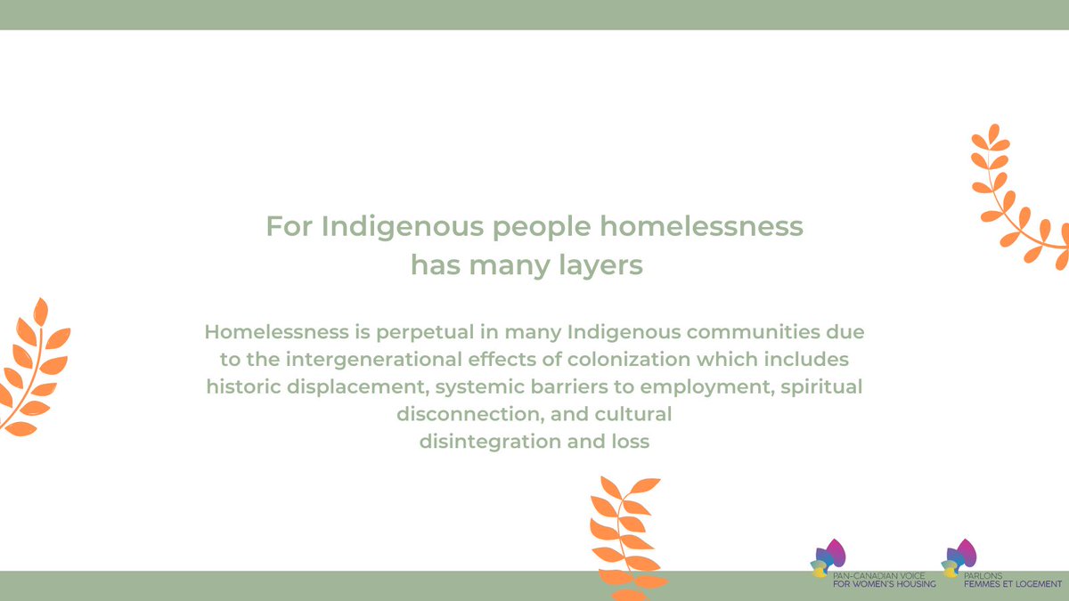 voice4housing's tweet photo. The intergenerational effects of colonization have led to an increased amount of Indigenous women and communities experiencing homelessness. #PCVWH #TruthandReconciliation #ReconciliationNow https://t.co/tKcvg9JNJ1