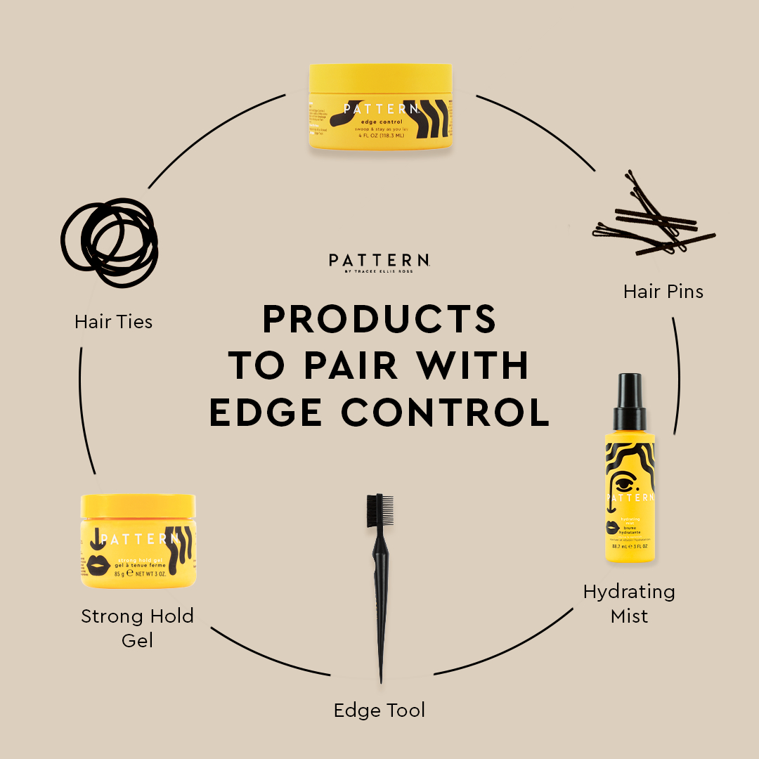 PatternBeauty's tweet photo. Pair your Edge Control with these products to create a slicked back bun, one of @traceeellisross’ favorite quick & chic styles! #RockYourPattern https://t.co/psdmcFxSe6
