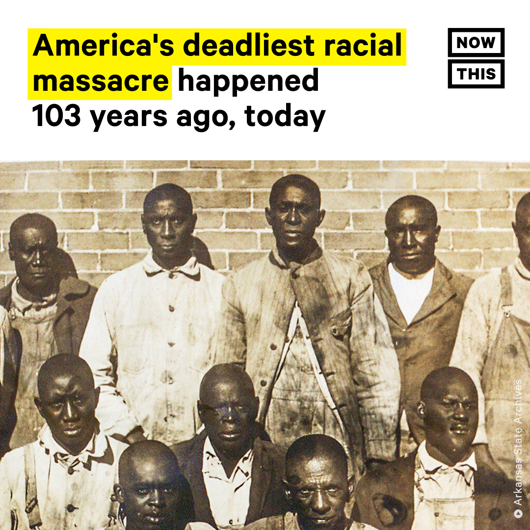 nowthisimpact's tweet image. On September 30, 1919, hundreds of Black men, women, and children were killed in the deadliest racial massacre in Arkansas

Read more: go.nowth.is/3RsXv77