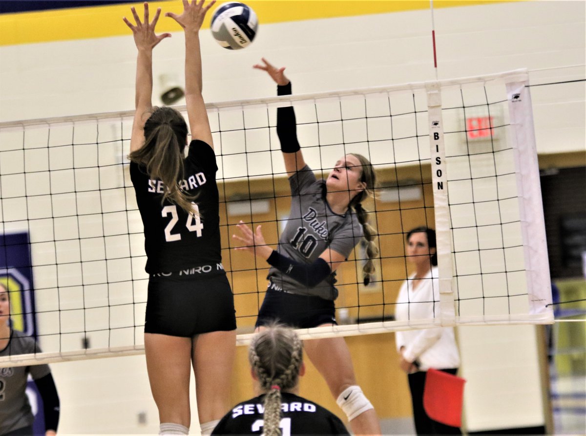 Christian Horn (@ynt_christian) on Twitter photo #'s from York's 2-0 night at Seward:
Josie Loosvelt 2 kills/2 aces
Cynley Wilkinson 21 kills/2 blocks/2 aces
Mia Burke 9 kills/1 block
Chloe Koch 6 kills/2 blocks
Dannika Lamberty 8 kills/2 blocks
Rylyn Cast 5 kills/6 blocks/1 ace
Kelly Erwin 8 kills/1 block 
#nebpreps #yorkdukes #'s from York's 2-0 night at Seward:
Josie Loosvelt 2 kills/2 aces
Cynley Wilkinson 21 kills/2 blocks/2 aces
Mia Burke 9 kills/1 block
Chloe Koch 6 kills/2 blocks
Dannika Lamberty 8 kills/2 blocks
Rylyn Cast 5 kills/6 blocks/1 ace
Kelly Erwin 8 kills/1 block 
#nebpreps #yorkdukes