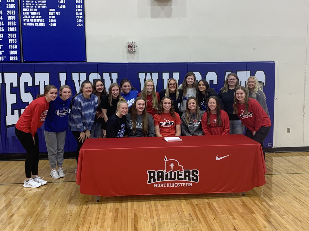First of the year.  Emily Ter Wee signs to play basketball at Northwestern College. #WLPride