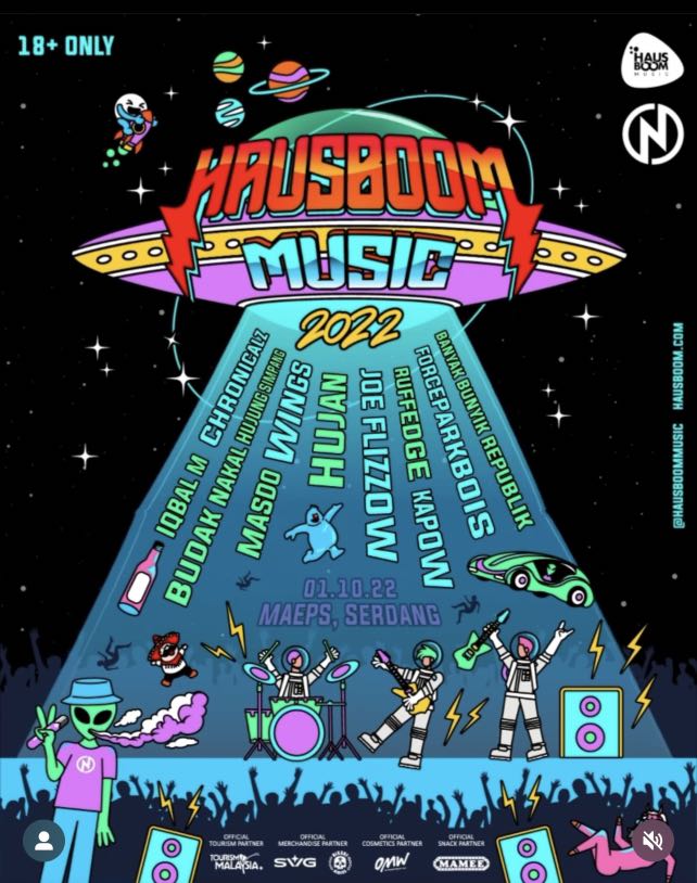 Does anyone want a free ticket to #hausboommusic at MAEPS Serdang a little later today? DM us. #concert #serdang #ticket #wings #hujan #joeflizzow #more