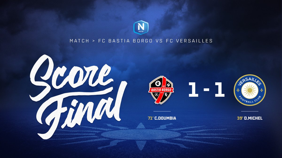 FC_Versailles's tweet photo. โฑ๏ธ- Fin de match et match nul difficile ร encaisser pour nos Versaillais.
-----------
FC Borgo 1๏ธโฃ - 1๏ธโฃ FC Versailles
#NationalFFF #FCBFCV #TEAMFCV78 https://t.co/vw7uBdnjAU