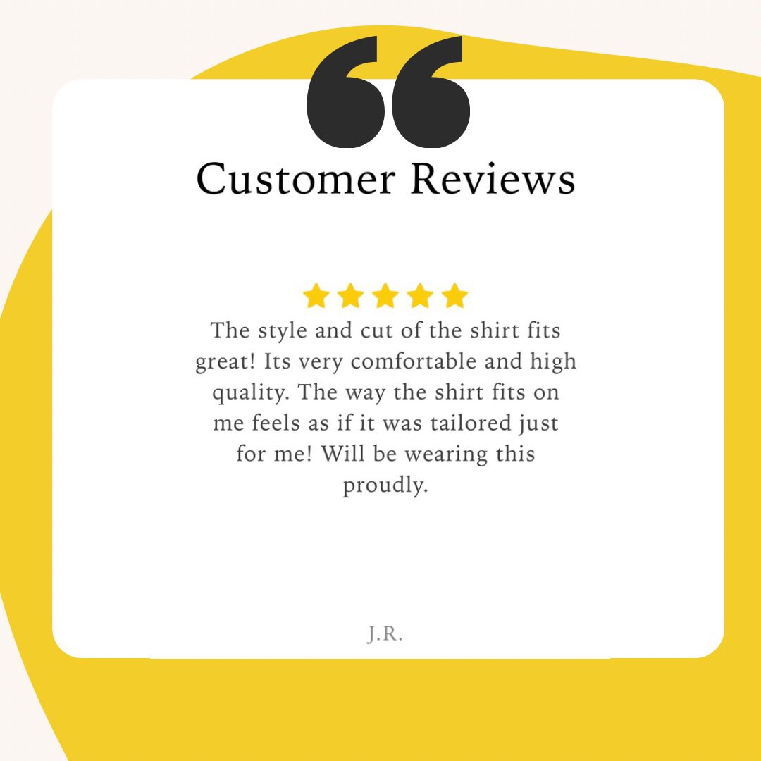 MyFutureTee's tweet photo. We love getting reviews from all our customers!  Our shirts were carefully sourced with fit and comfort in mind. So glad to see someone so happy with our product. 🙌🏿 shop our link in bio to get yours today 💛
#blackbusiness #giftsforhim #ecofriendlyproducts #supportblackbusiness https://t.co/nBJeTByqan