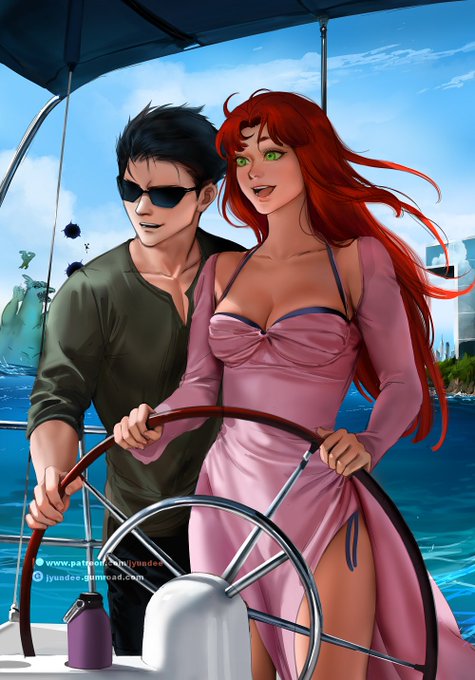 Robin & Starfire on a boat date 🛥 https://t.co/jALDRSHEn3