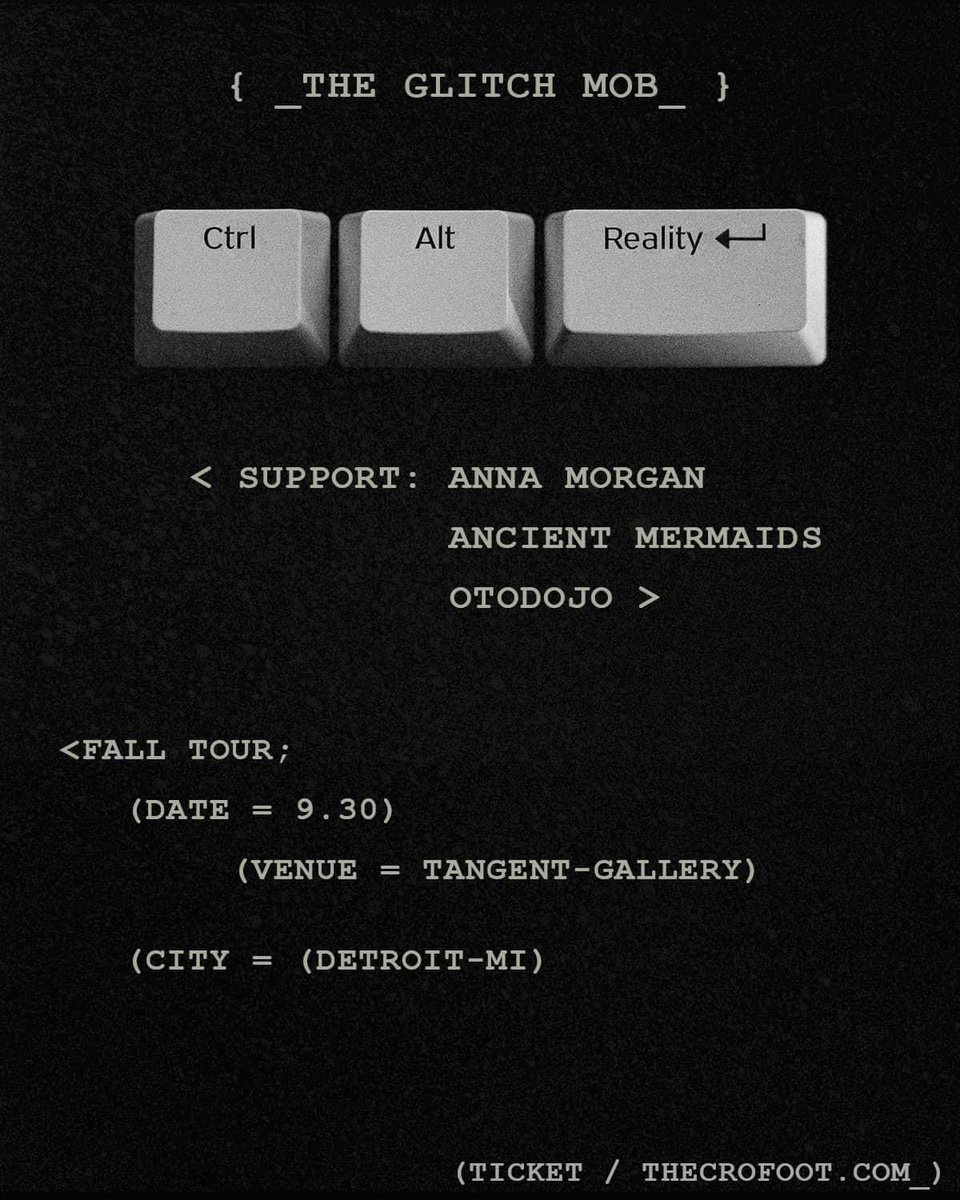 FLASH GIVEAWAY! ⚡️

RT for a chance to win 2 tickets for The Glitch Mob @ Tangent Gallery! 

Ends at 7pm