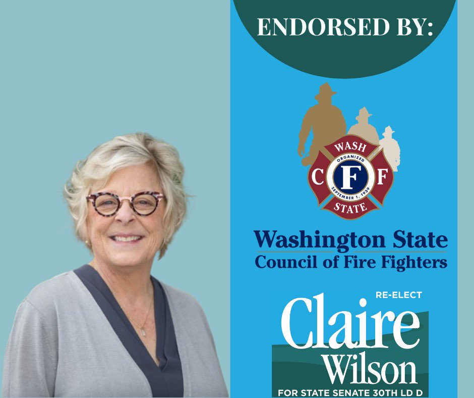 ElectCWilson's tweet photo. Thank you Washington State Council of Fire Fighters for your support! #waleg https://t.co/jMt8sV2TLR
