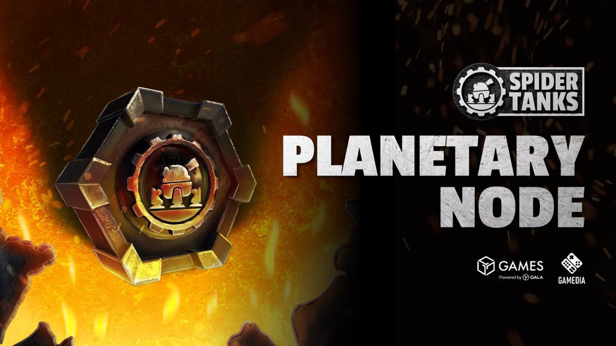 GoGalaGames's tweet photo. There’s only one month left until the launch of @spider_tanks! 

Power up your rewards while powering a decentralized #Web3 gaming network with a Planetary Node 💥

Planetary Node licenses are available for a limited time starting now: https://t.co/4LNxPQF2ih https://t.co/IvxMZAgMZw