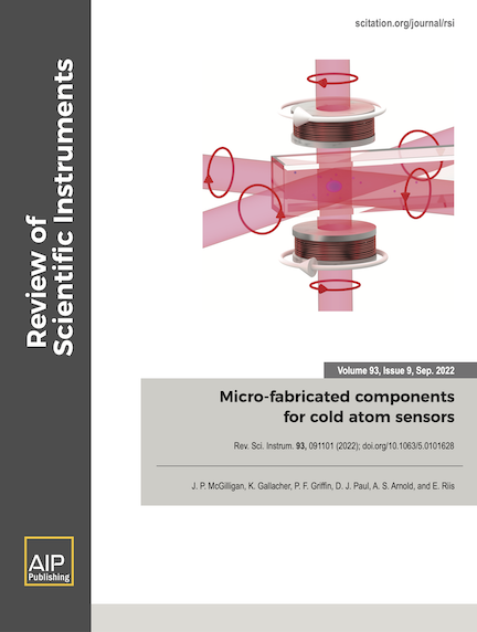 Our review written with @780nm <a href="/strathEQOP/">Experimental Quantum Optics and Photonics Group</a> of micro-fabricated components for cold atoms is front page of Review of Scientific Instruments today. Essential reading for miniaturising cold atom systems.