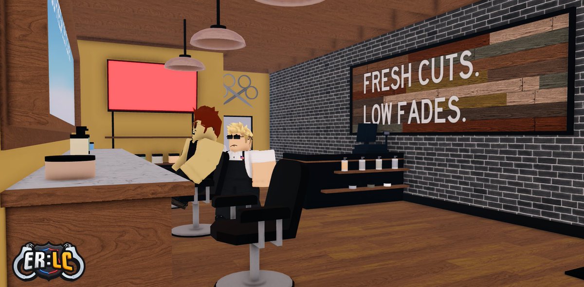 PRC_Roblox's tweet photo. 💈ER:LC Barber Shop Update💈

- Barber shop added in the town of Springfield, with a civilian job.
- New DOT Roadside Assist Truck, with an LED message board.
- Updated BH15 truck model.

📰 Update log: https://t.co/aACa08Mk0J

🚔 Play here: https://t.co/9UkirNwSKT https://t.co/8RL0FZ1Tfa