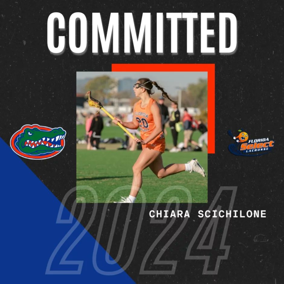 Chiara Scichilone verbally commits to Division I University of Florida! Chiara is a Midfielder on the Florida Select 2024 Team. She is the first to commit on this team and she did it on Sept 1st. Chiara is powerful, fast and has a super hard shot. Way to go Chiara!