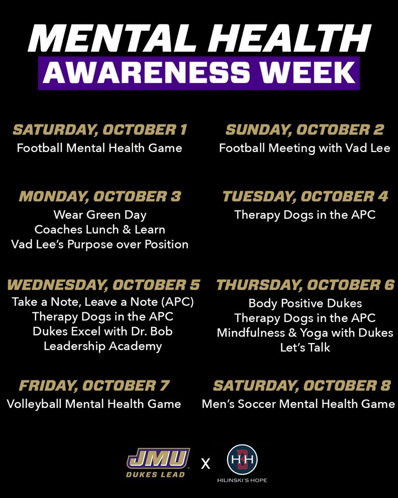 DukesLetsTalk's tweet photo. Here is our schedule for the week! Make sure to follow us and @Dukes_LEAD for all the details and updates! https://t.co/HaXAHCX50Q
