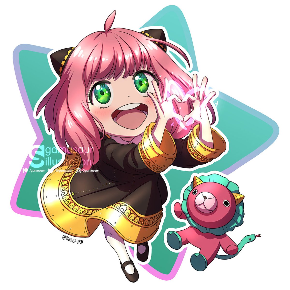 アーニャ(SPY×FAMILY) ,ニャース ,ヨル・フォージャー(SPY×FAMILY) 「Who is ready for SpyXFamily tomorrow? I 」|Gamu 🐠✨🌸のイラスト