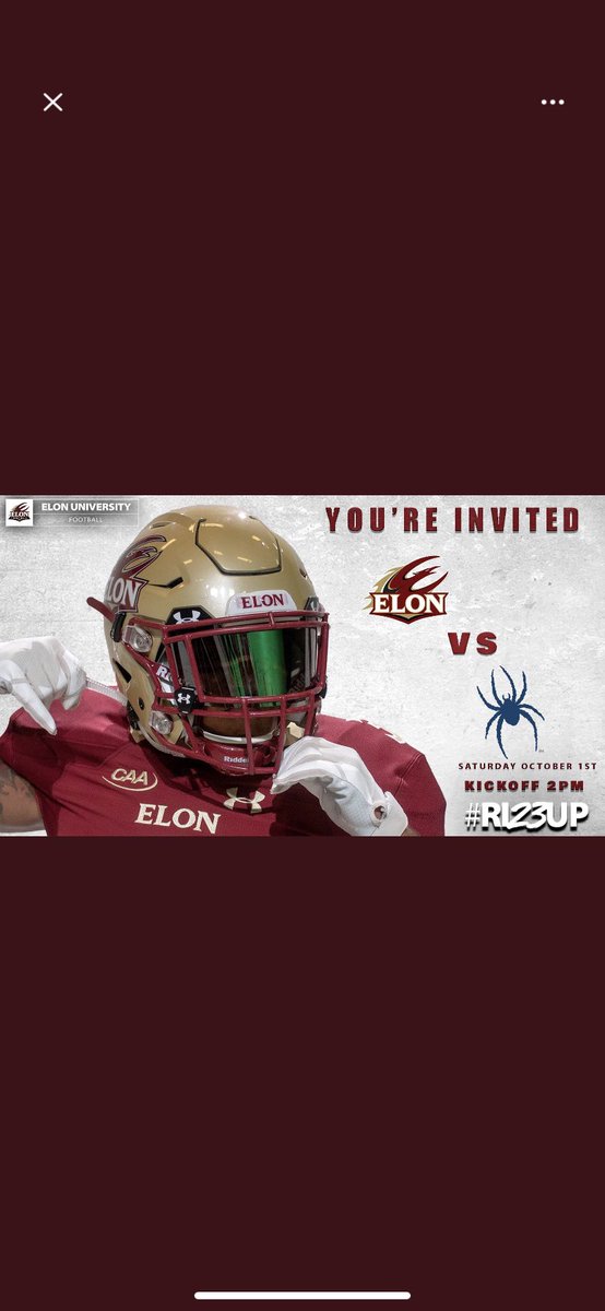 I want to thank <a href="/ElonFootball/">Elon Football</a> <a href="/TonyTrisciani/">Tony Trisciani</a> <a href="/CappsHal/">Hal Capps</a> for inviting me for a Gameday visit this weekend @CoachCreed_56 @BeeCityFootball