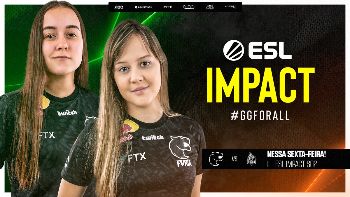 FURIA's tweet photo. é #DIADEFURIA na #ESLImpact 🔥🔥🔥

às 18h, #FURIACS Feminina enfrenta a @blackdragonsBR AO VIVO em https://t.co/lJiekuwc3v 🔴 https://t.co/udzgnwD4KQ