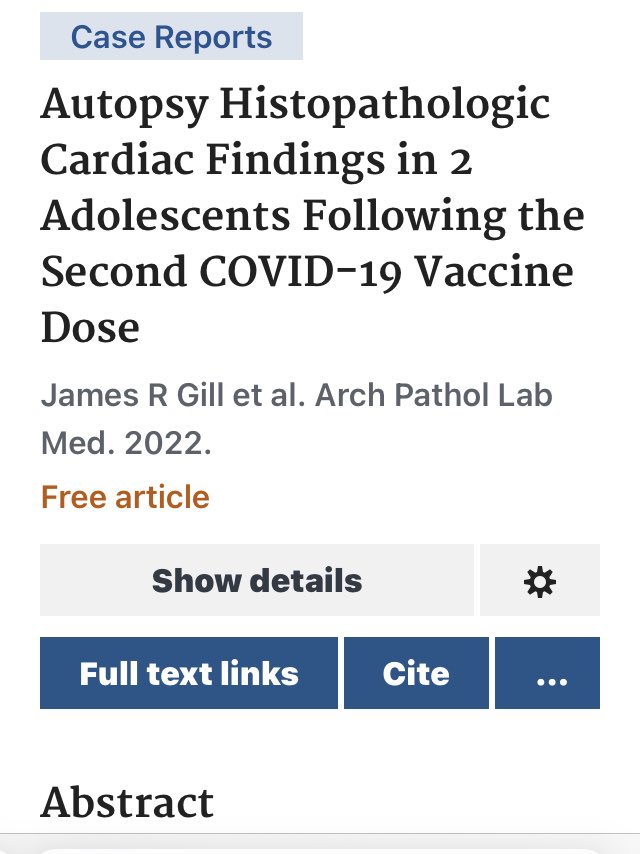 mmcbridemd's tweet image. Facebook is threatening to close my account over this “misinformation“. Yet the statement is fact: autopsy findings support death from myocarditis after vaccination, while “there is not yet definitive EMB/autopsy proof that SARS-CoV-2 causes direct cardiomyocyte damage”.