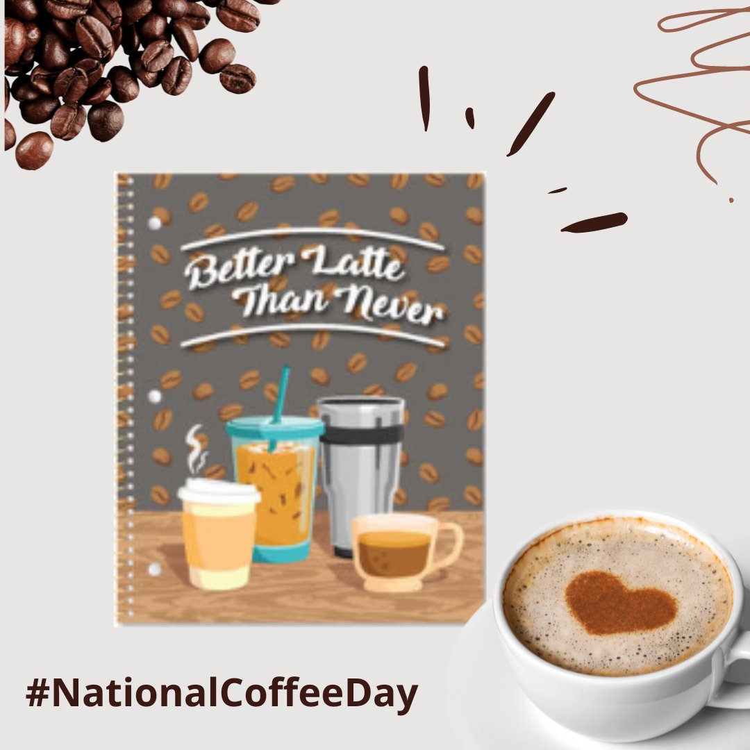#nationalcoffeeday was yesterday, buuuuuutttt ...

... Better latte than never! ☕️😂☕️😂

#betterlatethannever #coffeebreak #coffeelovers #coffeelovergift #coffeeloversonly #coffeeloversunite #madeinusa #students #notetaking #school #office #notebooks #collegebookstores
