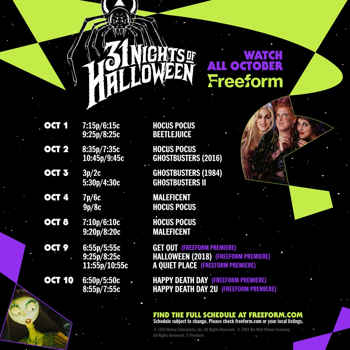 31Nights's tweet photo. @CierraStyles94 happy october 1st! 'tis spooky szn time. #31nightsofhalloween starts today on @freeformtv. get the full schedule at https://t.co/2GARWYFmjQ