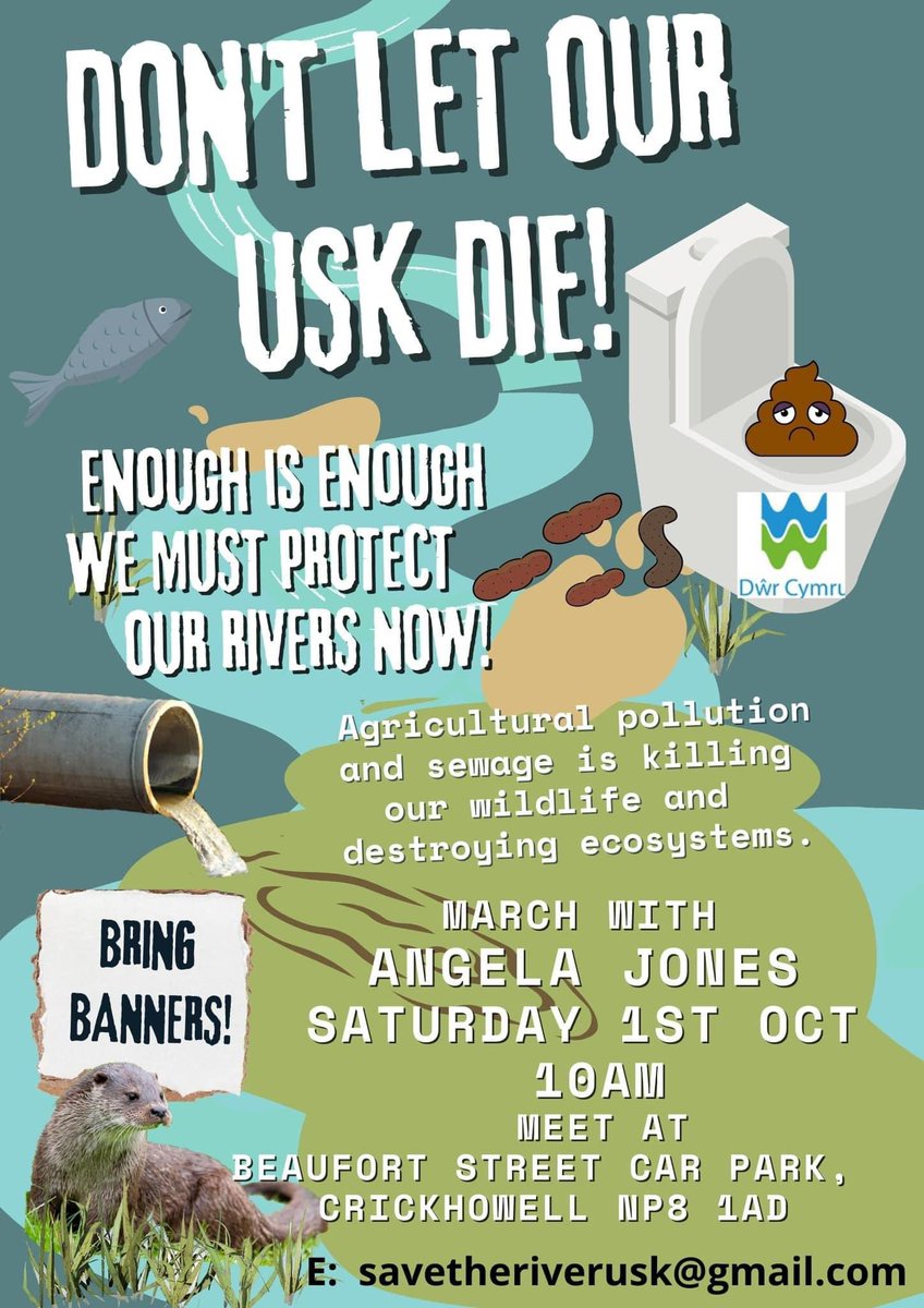 Glanusk's tweet photo. ๐ข Details of the route for the DONโT LET THE USK DIE MARCH on SATURDAY 1st OCTOBER in CRICKHOWELL. For more information and to support them see their Facebook page https://t.co/j2vWTQ7AV0. https://t.co/3hywuKNXvj