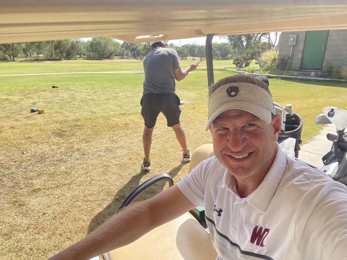 CoachArf's tweet photo. Last 6 holes of the scramble.  This is what separates the contenders from pretenders.  Coach Chavlovich is laser focused working on his game https://t.co/p4adMU2FdP