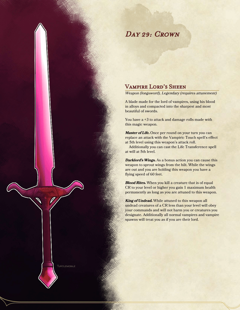 mobile_turtle's tweet photo. #swordtember #swordtember2022  #dnd
Day 29 - Crown https://t.co/OqqwTbHnHj
