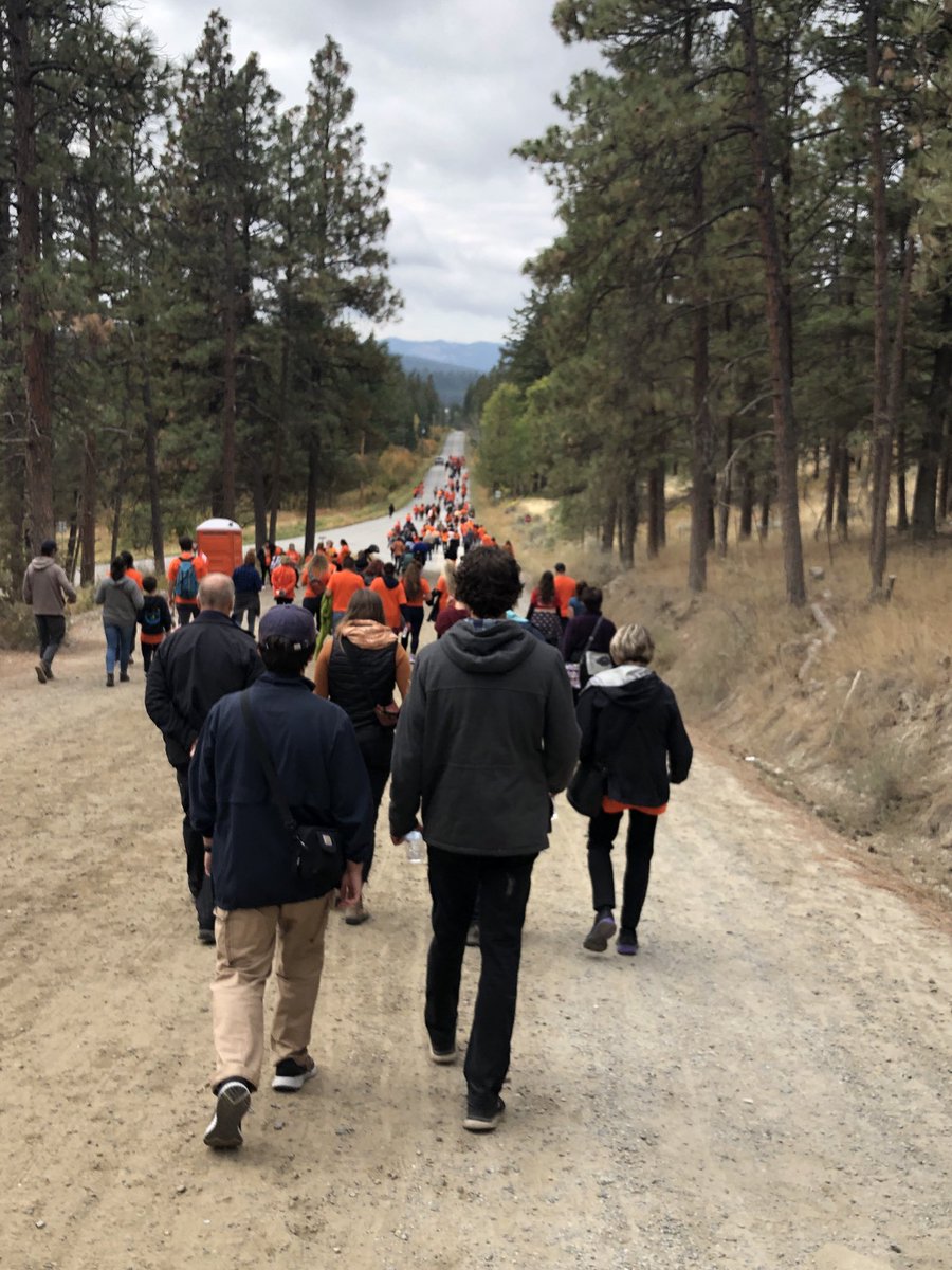robin_hicks1's tweet photo. An inspiring turnout at Aq’am for today’s walk for Truth and Reconciliation #Ktunaxahomelands https://t.co/byqlhviCzo