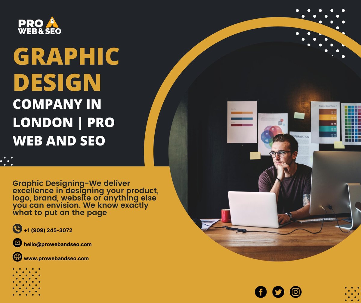 ProWebandSEO1's tweet photo. GRAPHIC DESIGNING COMPANY IN LONDON | PROWEBANDSEO.
Let's Expand Your Business with our GRAPHIC DESIGNING services.
❗️ Book Your Free Consultation Now &amp; Avail Special Offers ❗️
📧 hello@prowebandseo.com
🌎 https://t.co/kpyeebY7Q9
#prowebandseo #graphicdesign #design #art https://t.co/DUZ1GTo4Ry