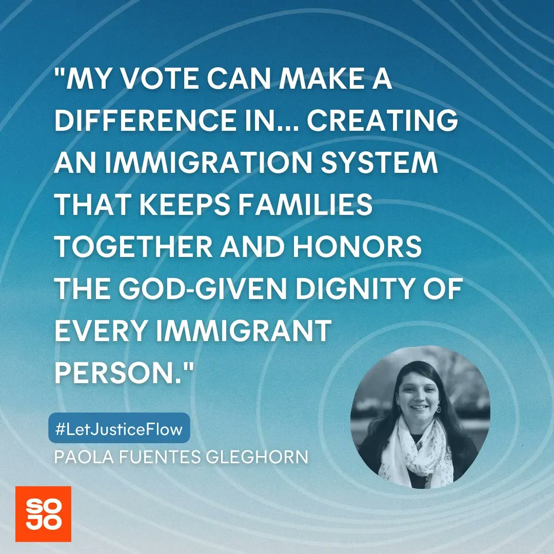 SojoAction's tweet photo. Paola, our Women &amp; Girls and Immigration Campaign Manager, knows that her vote can make a difference, and YOURS CAN TOO! Comment below what change you would like to make through your vote! Visit https://t.co/FznWRWSTrF to #MakeAVotingPlan and be #VoteReady. #LetJusticeFlow https://t.co/3irR6mpWxX