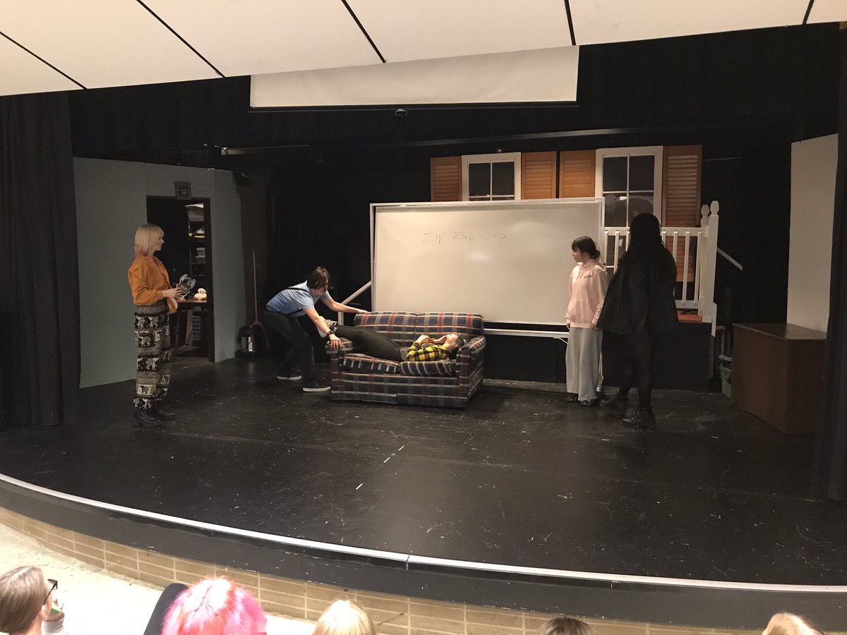 JenkinsJokes's tweet photo. Second Theatre Club meeting is a success. Students played Zip Zap Zop, Sell this Trash, and Freeze. Always a fun times with these students. https://t.co/iT3lIsxt2H