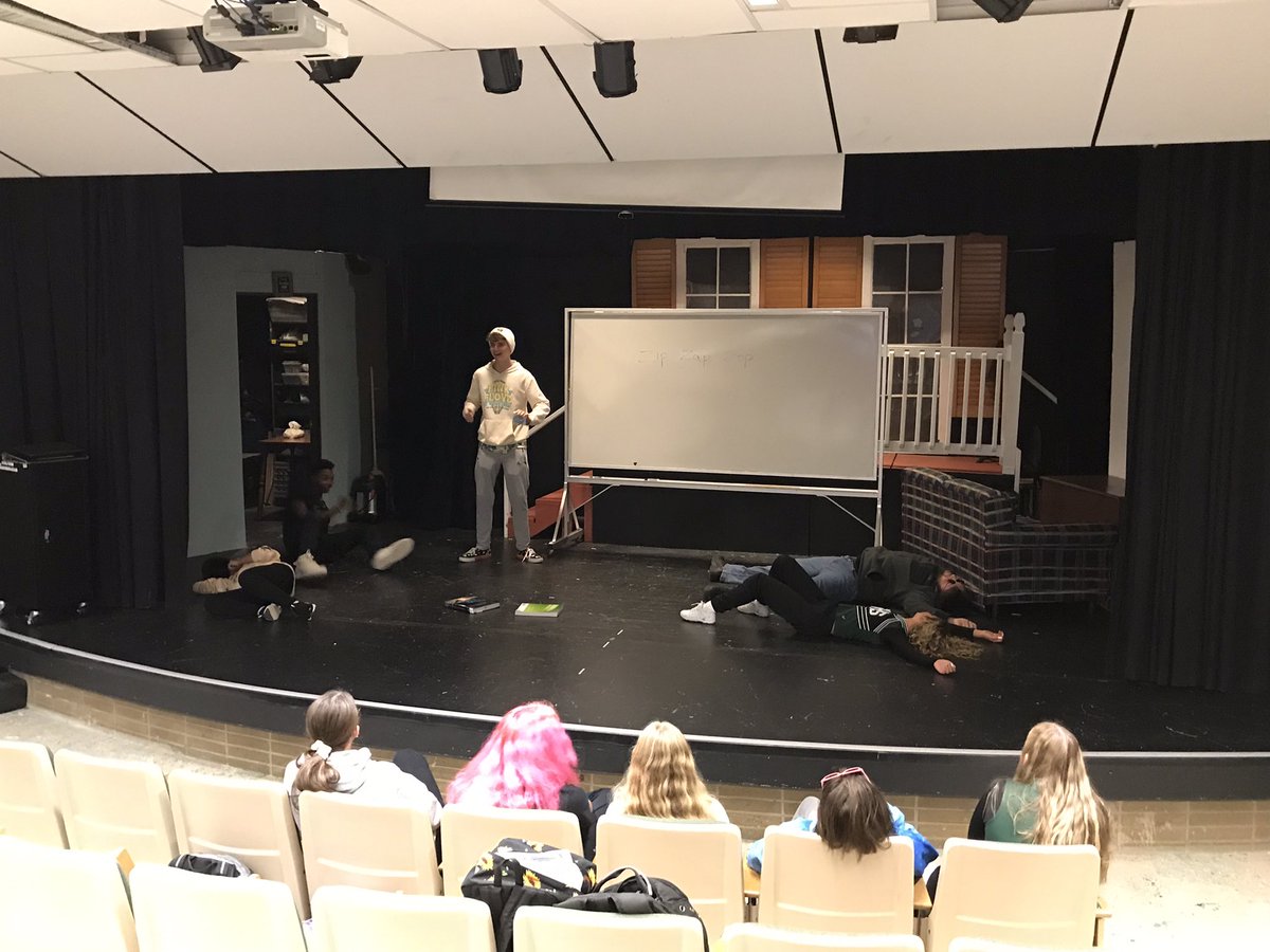 JenkinsJokes's tweet photo. Second Theatre Club meeting is a success. Students played Zip Zap Zop, Sell this Trash, and Freeze. Always a fun times with these students. https://t.co/iT3lIsxt2H