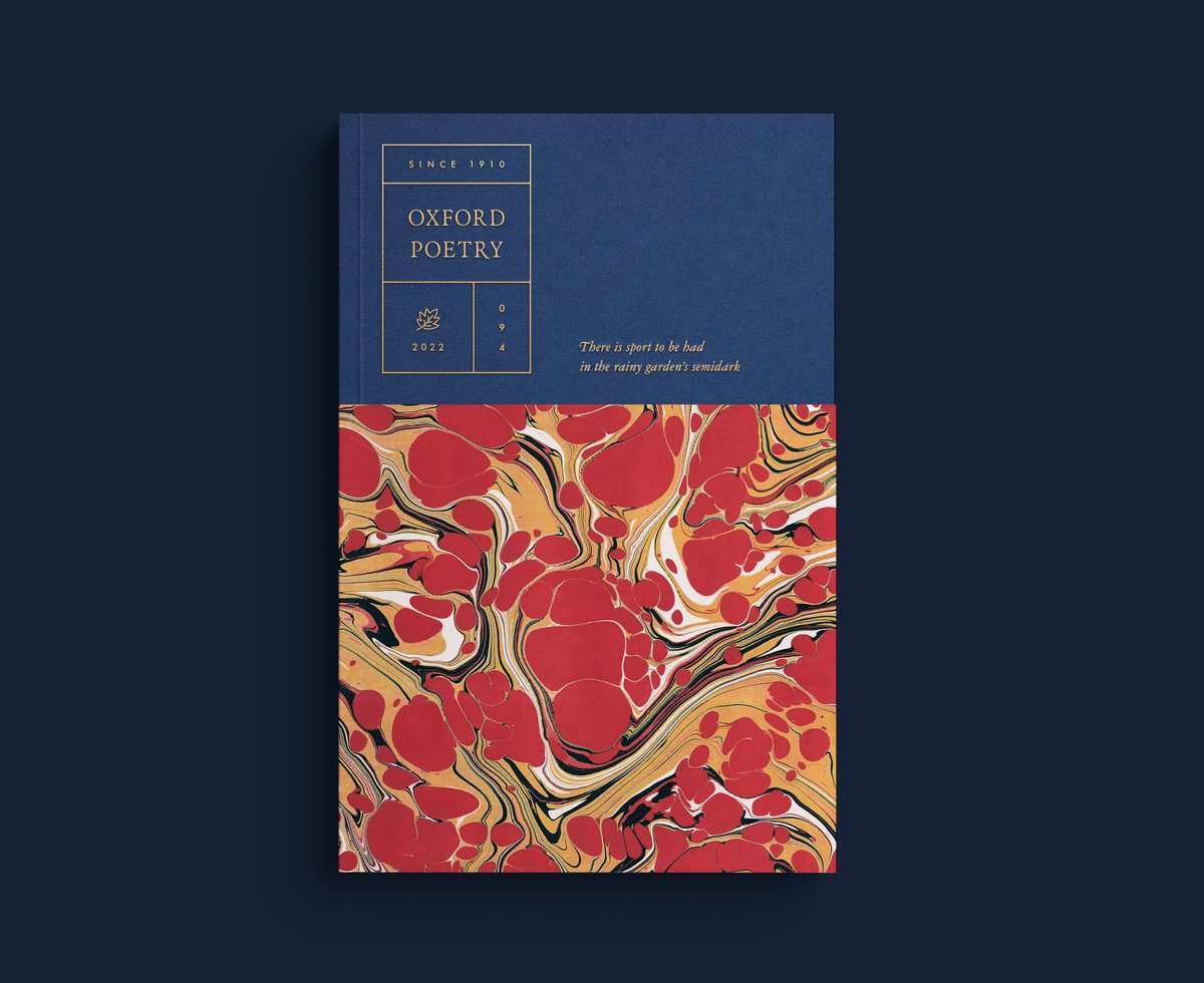 Issue 94 is headed our way 🍁

Featuring new work by @AlbedoVasiliki, <a href="/MariaIzaB1/">Maria Iza B</a>,  @nancycampbelle, <a href="/hollycorfield/">Holly Corfield Carr</a>, <a href="/meabhainn/">abhainn connolly</a>, <a href="/supriyadhaliwal/">Supriya Kaur Dhaliwal 🇵🇸</a>, @Kit_Fan_, <a href="/chispywispy/">Amanda Holiday ☀️</a>, <a href="/JakeGoldwasser/">Jake Goldwasser</a>, <a href="/itsamule/">Oluwaseun Olayiwola</a>, <a href="/KathleenOssip/">Kathleen Ossip</a>, et al.

partus.press/products/oxfor…
oxfordpoetry.com/subscribe.html