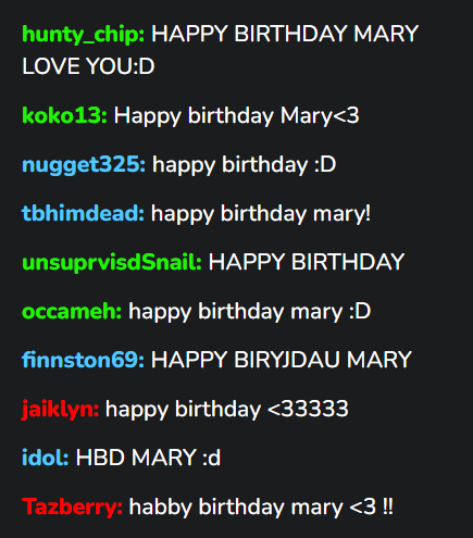 dreamisliveproj's tweet photo. Happy birthday to 
@MaryNotFound4 

On behalf of all of the chatters at dreamislive, we hope you have/had an amazing day! 
- 🌸 https://t.co/1pK48sRoNJ