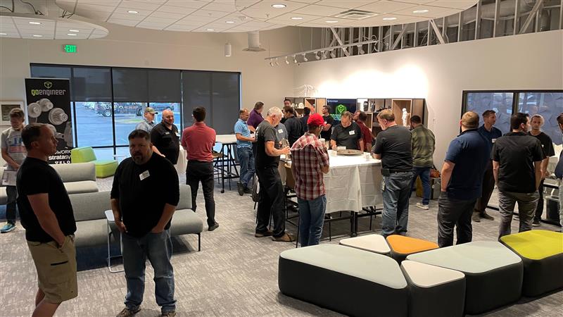 GoEngineer's tweet photo. We hosted the North Utah #SOLIDWORKS User group yesterday - for their first in person #swug event in 2 years! Attendees got a fresh look at the future of design with xDesign + #3DEXPERIENCE and #SOLIDWORKS modeling tips. @Dassault3DS @SOLIDWORKS #nuswug https://t.co/FR6l4fcvOs
