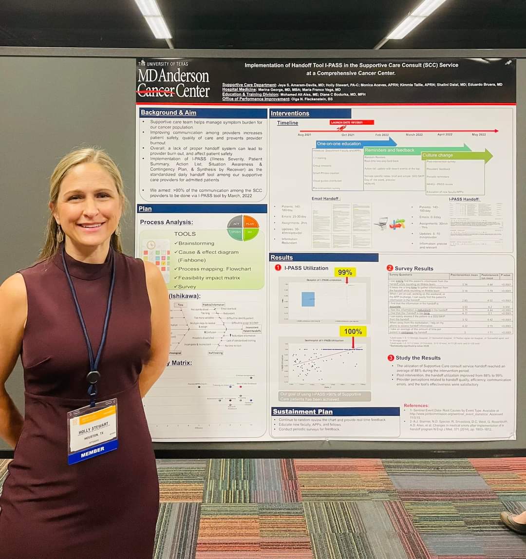 Reddysuppcare's tweet photo. A structured I-PASS patient hand-off tool improved communication, pt safety, #palliative care provider satisfaction, and could help prevent burnout. #hapc #hpm #pallonc An interdisciplinary team effort @MDAndersonNews. https://t.co/T4PILDORe1 #ASCOQLTY22 https://t.co/9JFZCFkqVd