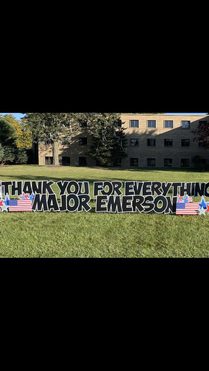 marmionacademy's tweet photo. Special thank you to Major Emerson for your 22 years of work and service at Marmion Academy! Today marks his last day of work. Words can’t describe how much you mean to this community! #CADETPRIDE https://t.co/ouwSHwRMp8