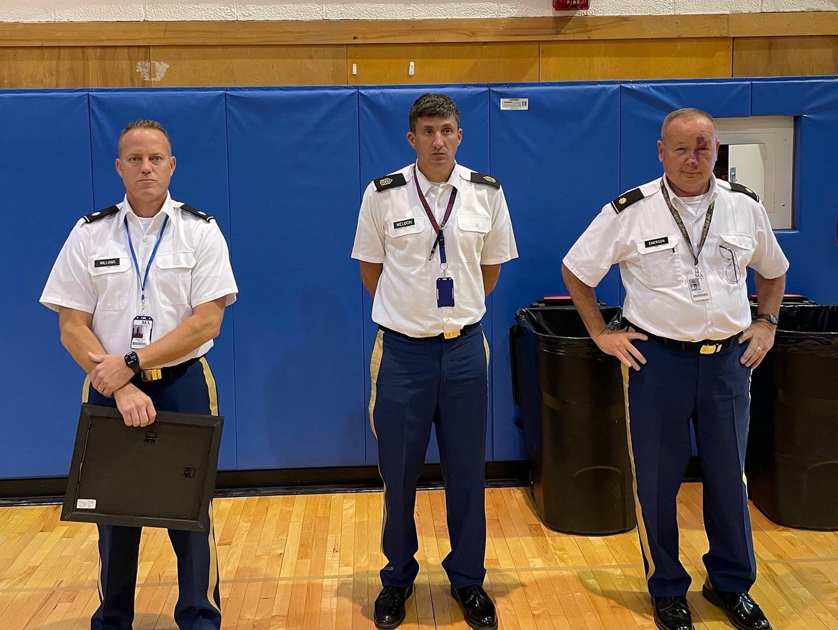 marmionacademy's tweet photo. Special thank you to Major Emerson for your 22 years of work and service at Marmion Academy! Today marks his last day of work. Words can’t describe how much you mean to this community! #CADETPRIDE https://t.co/ouwSHwRMp8