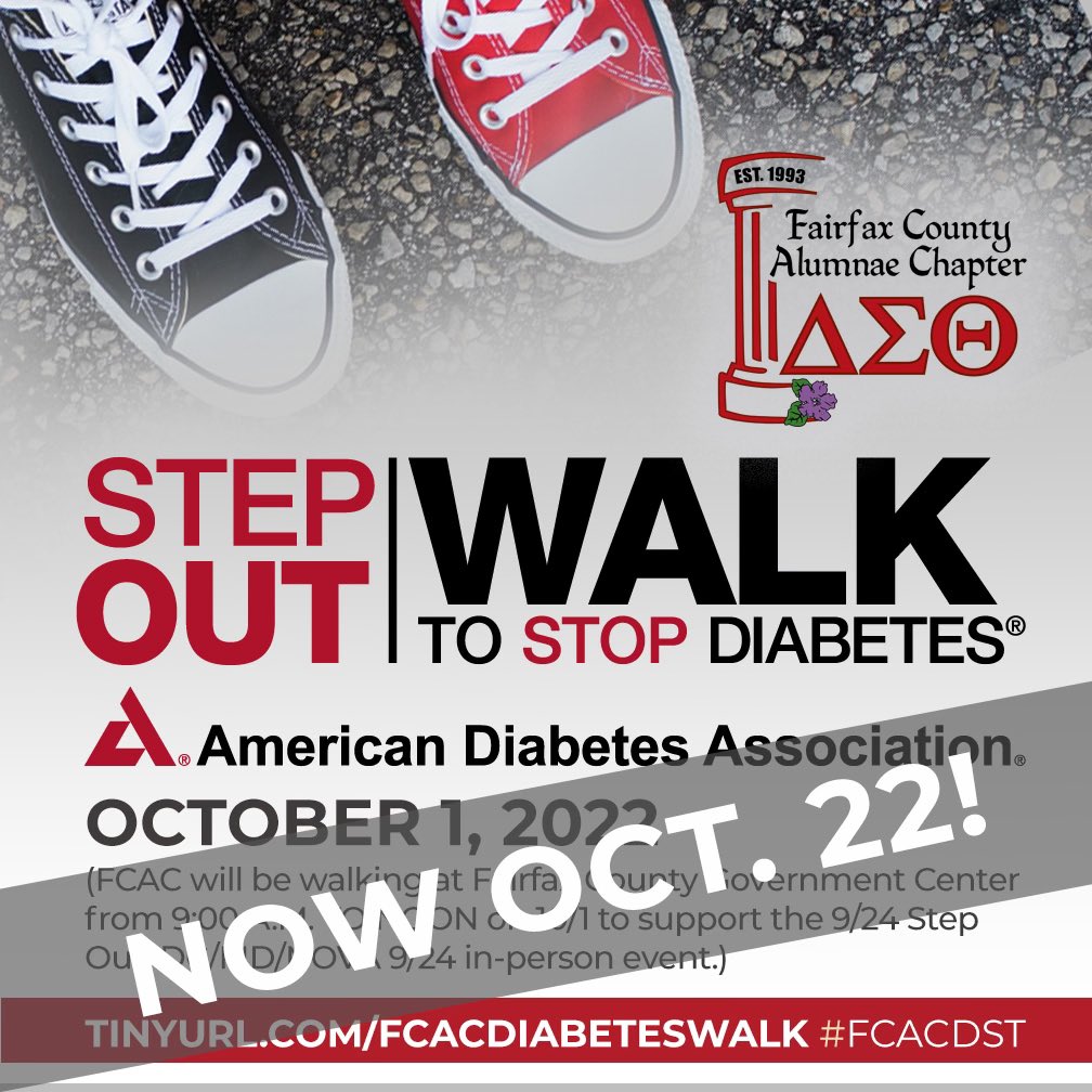 FCACDST's tweet photo. Due to impending inclement weather, tomorrow’s FCAC’s Step Out to Stop Diabetes Walk has been rescheduled to October 22nd at the Fairfax Government Center from 9 a.m. to noon. You can still support at https://t.co/iF5wPGTadE #FCACDST #StepOutWalk #FocusOnDiabetes https://t.co/lmGMWRVK8U