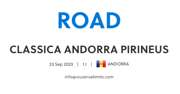 🗓️🇦🇩 A new 1-day race in Andorra on September 23, 2023. VSL Sports is a local company organizing and managing sporting events. They have established a road race for professionals. Next year's event is approved by UCI and part of race calendar.