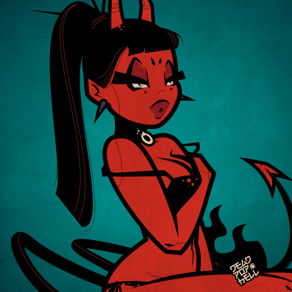 deadpophell's tweet photo. TW3NTY-4OUR Devil Pinup
#bettybangs #bettiebangs
#devilgirl #devilgirls #demongirl #shedevil #succubus #pinupart #kustomkulture #girlswithhorns #egirls #heavymetalgirls #metalgirls #anime #waifu #demongirls #bikinigirl https://t.co/EnfFLfEnxq