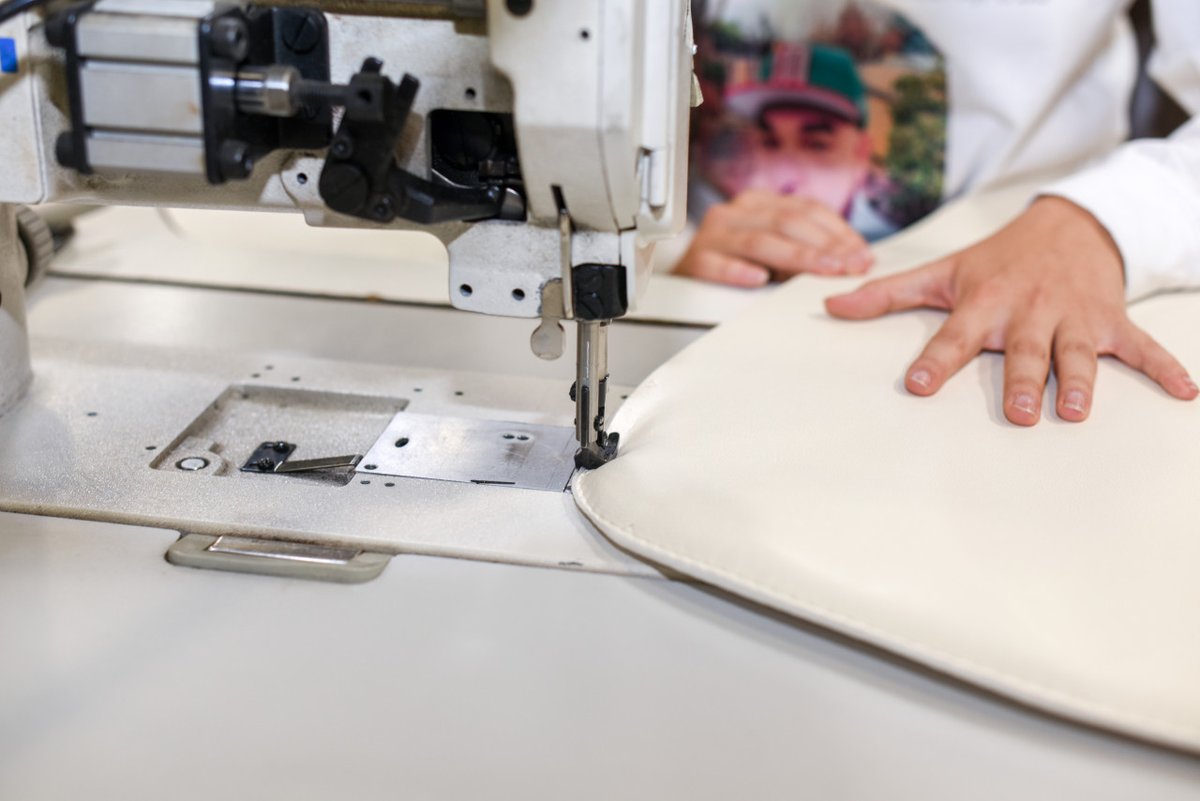 gpmanufacturing's tweet photo. We are sew thankful for our team of skilled artisans that craft Gary Platt's chairs every day! To learn more about our comfort innovation visit our website at https://t.co/9b4u7zDLgz https://t.co/qnvANaEueW
