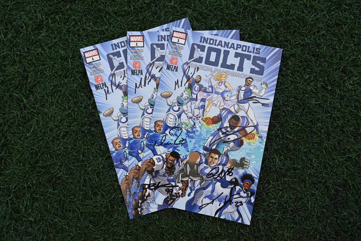 Indianapolis Colts (@colts) on Twitter photo 🚨GIVEAWAY TIME! 🚨
RT for a chance to win an autographed <a href="/Marvel/">Marvel Entertainment</a> Comic Book! 🚨GIVEAWAY TIME! 🚨
RT for a chance to win an autographed <a href="/Marvel/">Marvel Entertainment</a> Comic Book!