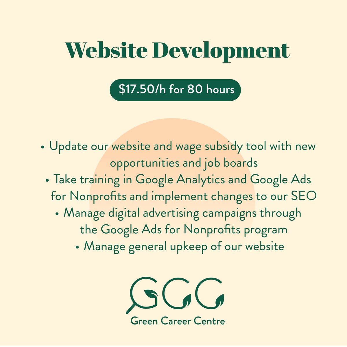 The <a href="/greencareerca/">Green Career Centre</a> is hiring! 
All positions are $17.50/hr for 80 hours with the possibility of extension. Applications are due October 7th!

First, sign up here: riipen.com/levelup/studen…
Apply to our projects here:
app.riipen.com/companies/pOR1…
#hiring #greenjobs #levelup #internship