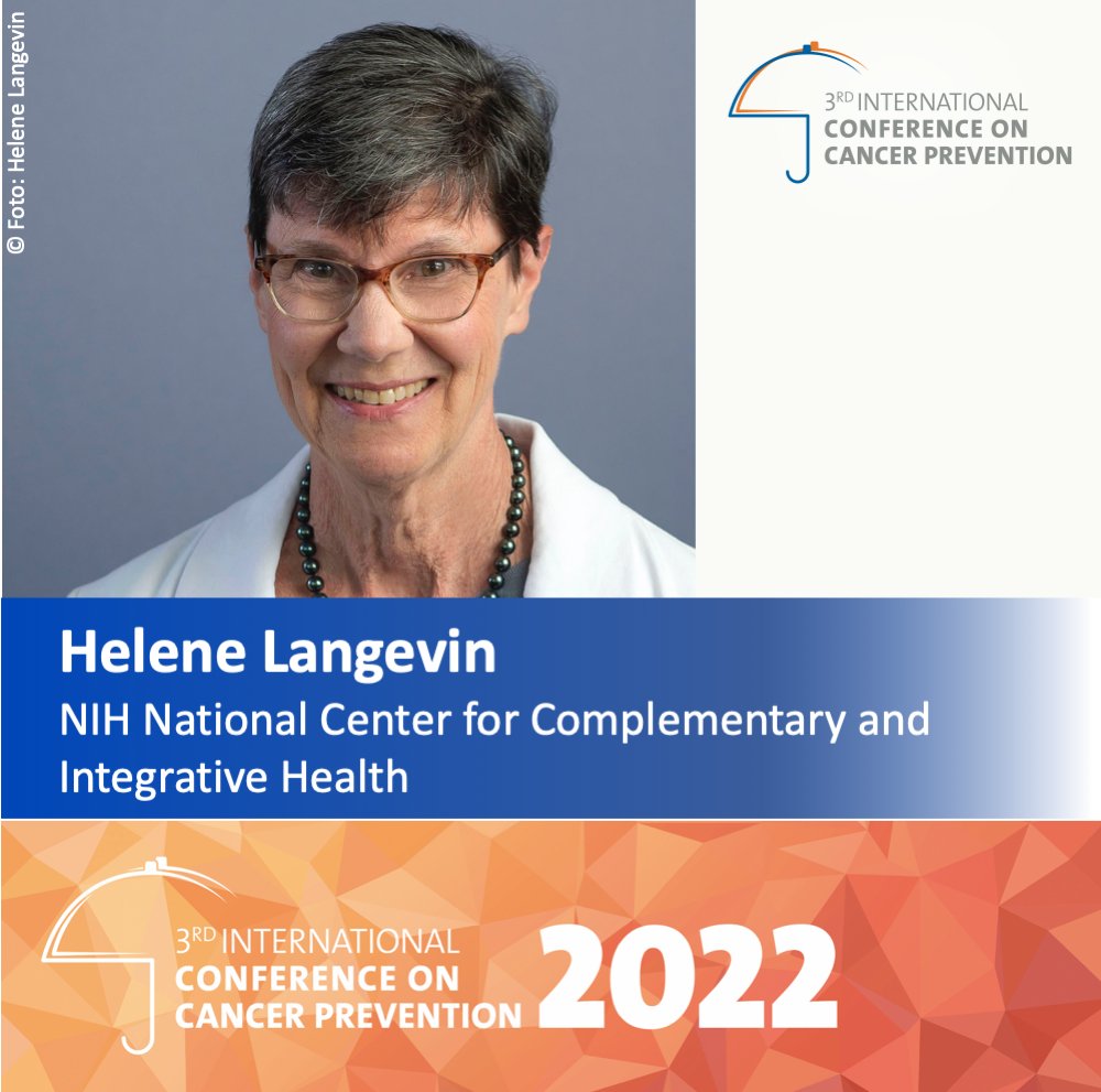 IntConfCanPrev's tweet photo. In her talk @NCCIH_Director Helene Langevin will explain the approach "Whole Person Health: Understanding how multicomponent interventions impact multiple interconnected organs/systems" 

Get involved &amp; register for #3rdCCP on-site/virtual via https://t.co/zDMVnqT5cn

@NIH_NCCIH https://t.co/NJARR7J02Y